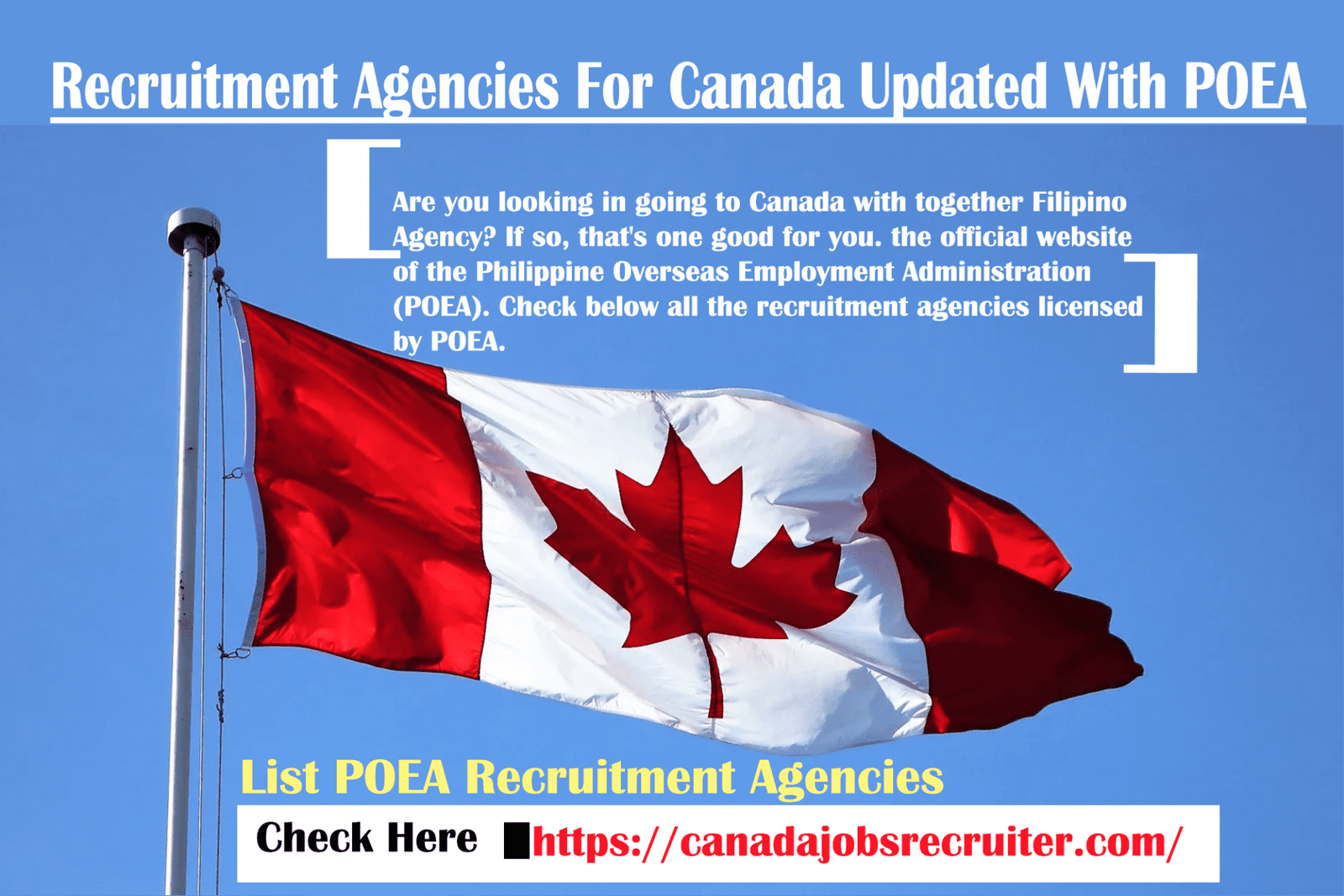 Recruitment agencies for Canada updated With POEA