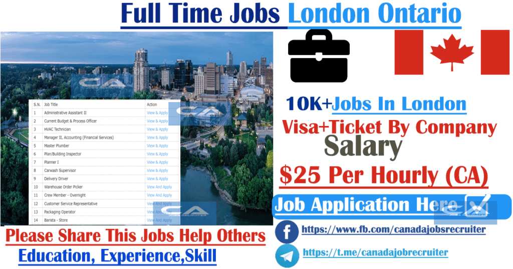 Full Time Jobs In London Ontario