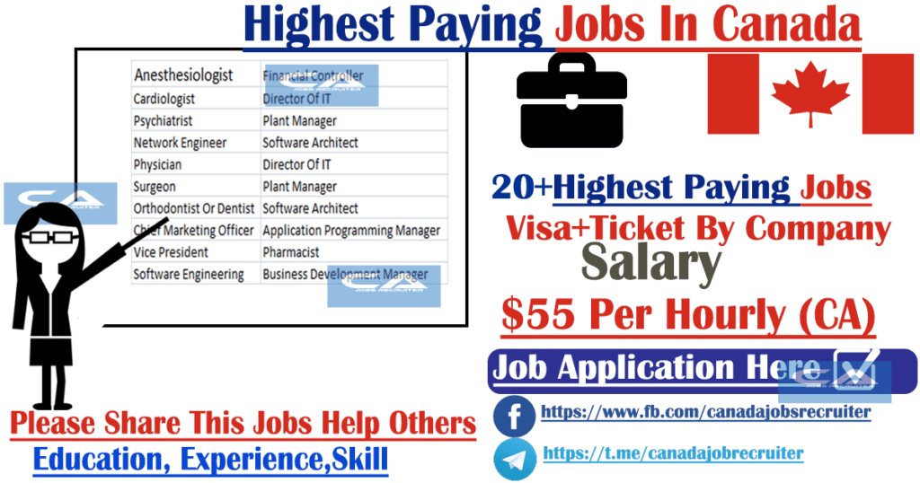 Highest Paying Jobs In Canada (20 Highest Paying Jobs) 2022