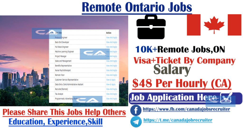 remote jobs ontario