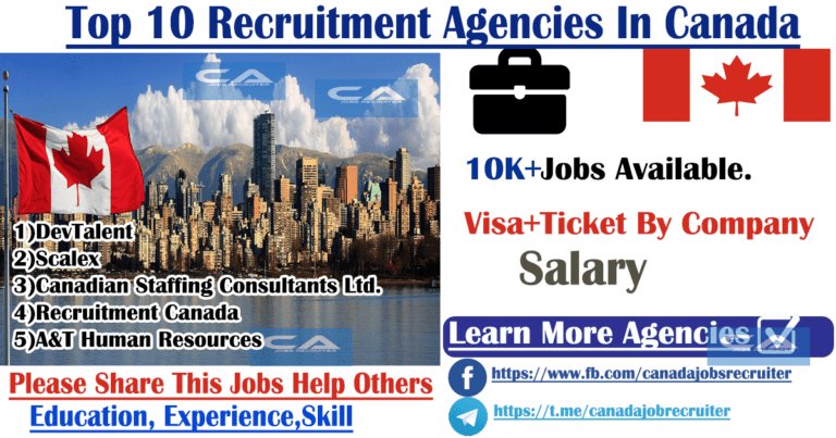 Top Best 10 Recruitment Agencies In Canada