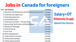 Jobs in Canada for foreigners 2023 - Apply Online Now