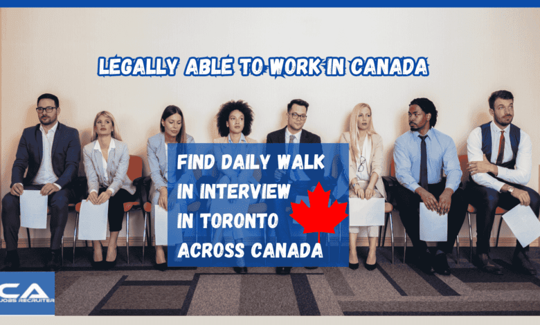 Walk In Interview in Toronto Today