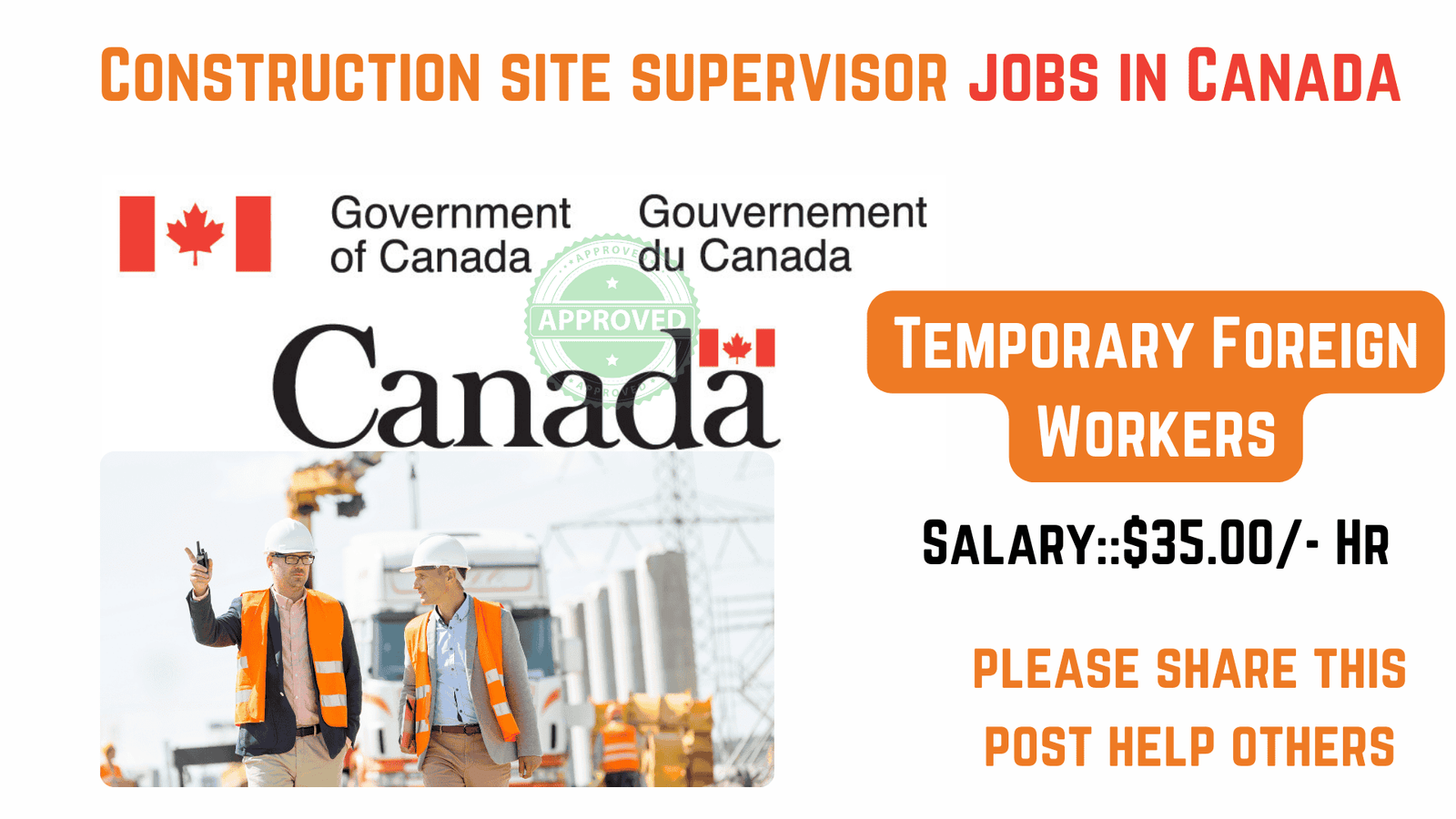 lmia Construction site supervisor jobs in Canada lmia Construction site supervisor jobs in Canada