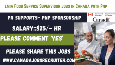 lmia Food Service Supervisor jobs in Canada with Pnp