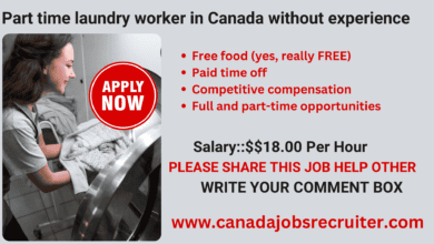 Part time laundry worker in Canada without experience