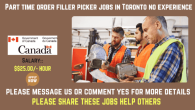 Part time order filler picker jobs in Toronto no experience