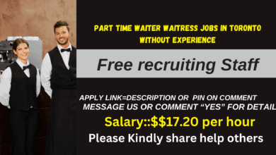 Part time waiter waitress jobs in toronto without experience