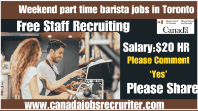 Weekend part time barista jobs in Toronto