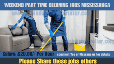 Weekend part time cleaning jobs mississauga