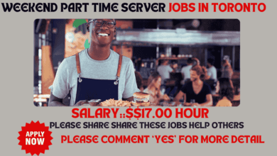 Weekend part time server jobs in Toronto