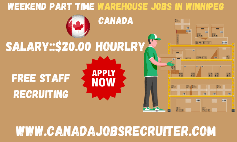 Weekend part time warehouse jobs in Winnipeg