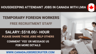 housekeeping attendant jobs in Canada with Lmia