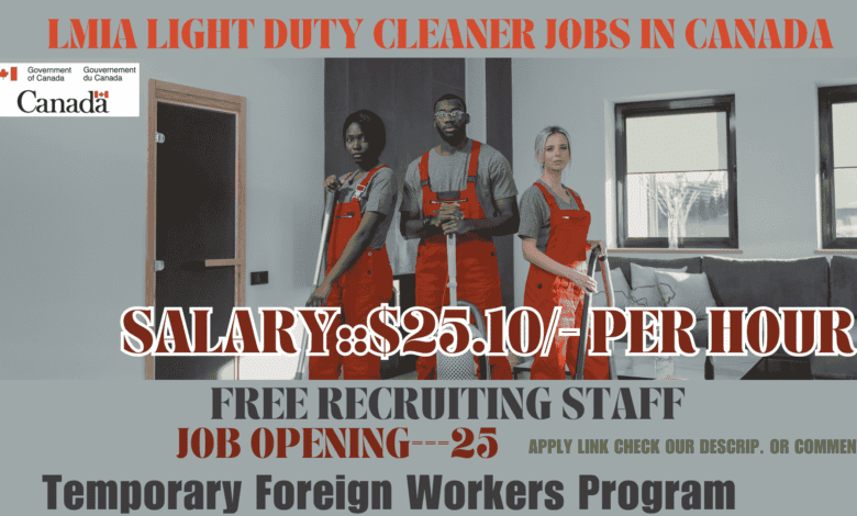 lmia light duty cleaner jobs in Canada