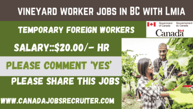 vineyard worker jobs in BC with Lmia