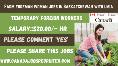 Farm foreman woman jobs in Saskatchewan with lmia