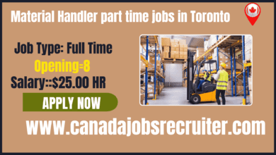 Material Handler part time jobs in Toronto