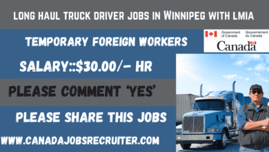 long haul truck driver jobs in Winnipeg with lmia