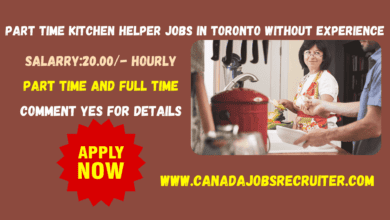 Part time kitchen helper jobs in Toronto without experience